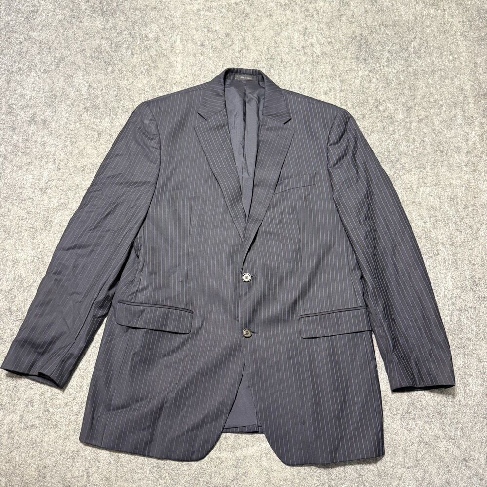 Lauren Ralph Lauren Green Label Men 42L Pinstripe Sport Coat Wool Blazer 42 Long
